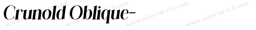 Crunold Oblique字体转换